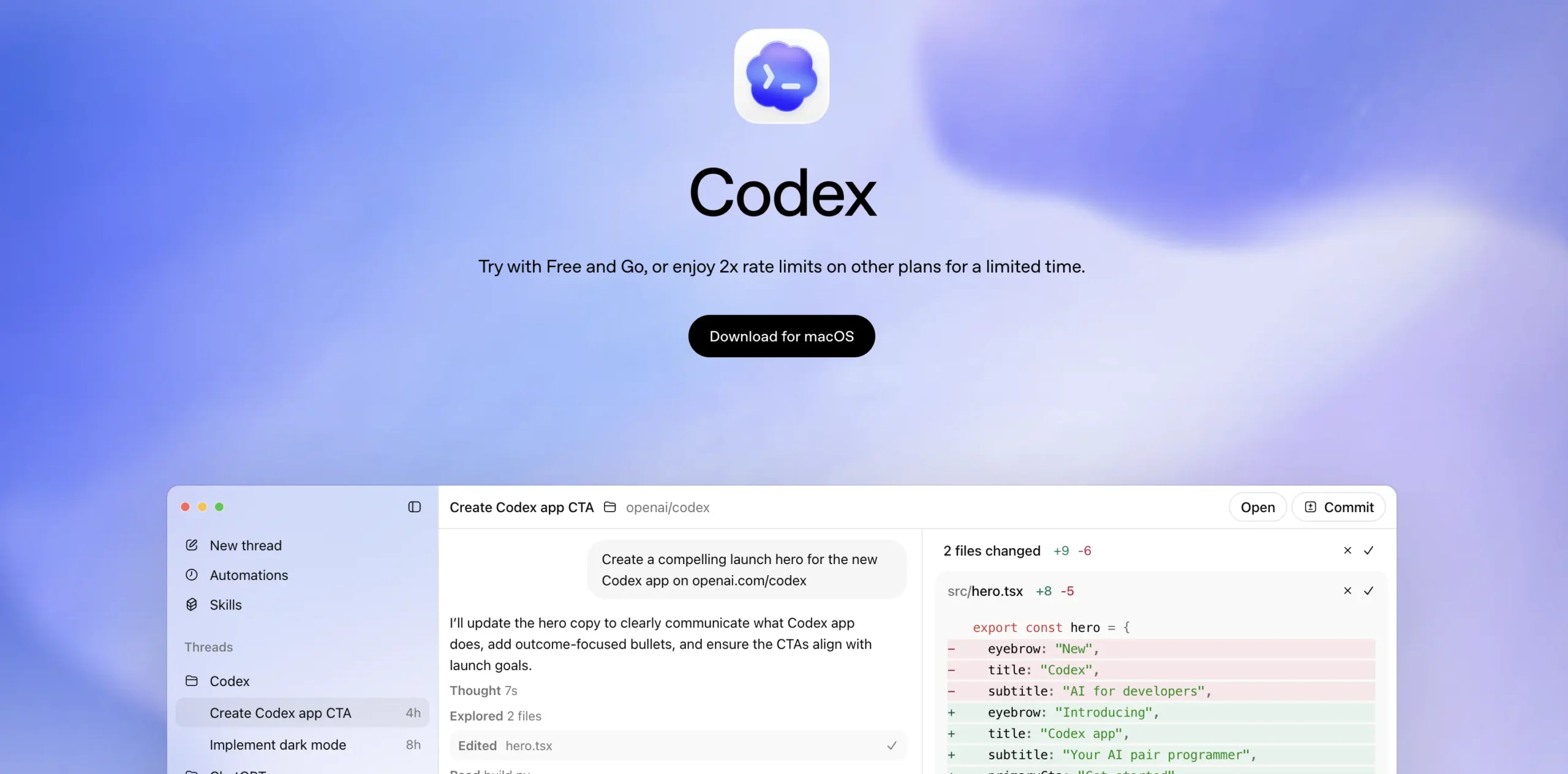 OpenAI пусна Codex за Mac: Хъб за програмиране с AI агенти